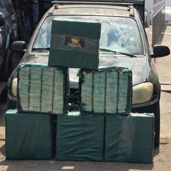 PM e Gefron apreendem 300 quilos de pasta base de cocaína e causam prejuízo de R$ 4,3 milhões às facções criminosas
